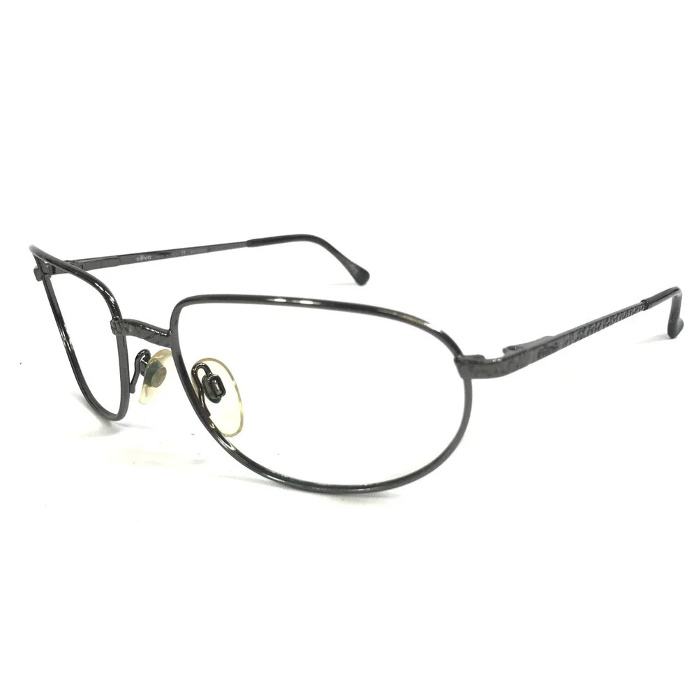 REVO Eyeglasses Frames RE3004 080/63 Gunmetal Oval Wire Rim 58-17-130